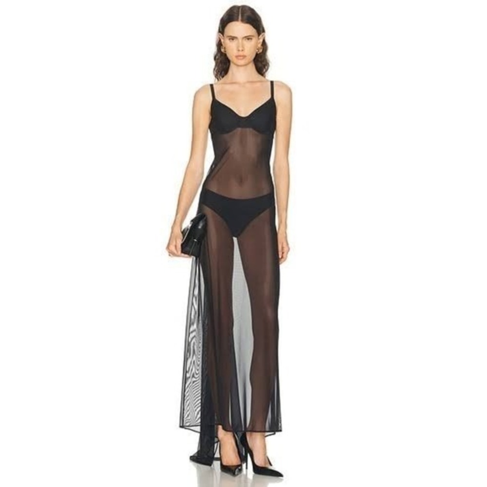 Balenciaga Evening Gown, Iconic Black Stretch Tulle, US 12, BNWT, Retail $2250